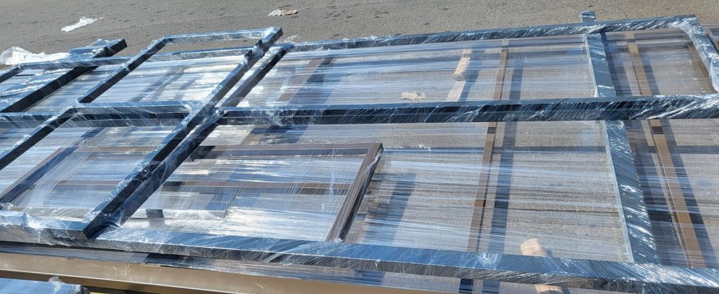 Stacked sheet metal ready for cutting and bending at the Supar Steel workshop